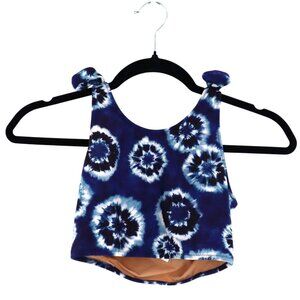Crewcuts Tie-Shoulder Swim Top Girls‎ 12 Blue Cruise Beach Resort Vacation NWT
